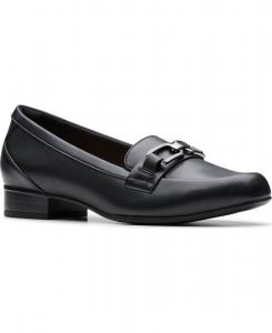Женские лоферы Juliet Echo без шнурков Clarks, Black Leather