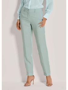 MADELEINE Льняные брюки с отглаженными краями, цвет шалфейно-зеленый