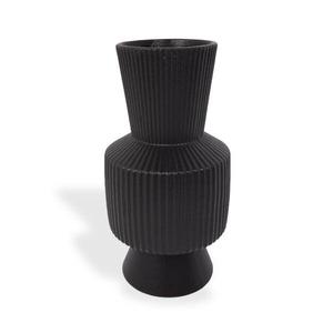 Ваза для цветов INDORE HOME Boho, 11x21x11 см, черный