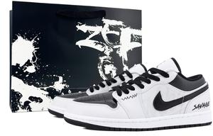 Баскетбольные кроссовки Air 1 Vintage Men Low-Top White/Black Jordan