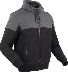 Bering hoodiz vented motorcycle zip hoodie, Black/Anthracite