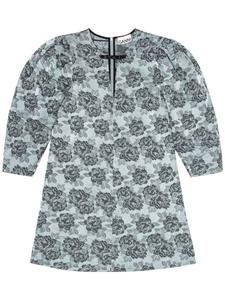 GANNI платье миди с жаккардовым узором, синий