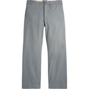 Rrl Pinstripe плоские чиносы Ralph Lauren, серый