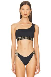 Бикини топ с одним плечом Versace, Black