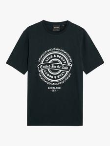 Футболка из хлопка с графическим принтом Lyle & Scott, Dark Navy