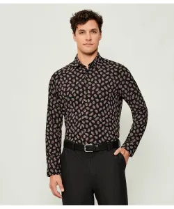 Рубашка Эмеро Straight fit Hugo, черный