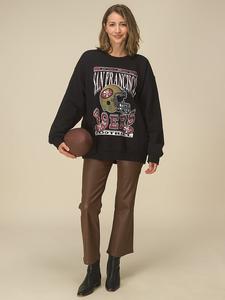 Флисовая толстовка 49Ers с шлемом Junk Food Clothing, black-49ers