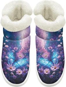 Женские пушистые ботинки Комфортные ботильоны на каждый день для мужчин ботинки на зиму без шнуровки, размеры США 4,5-12 Cugasmaru, фиолетовый