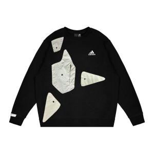 Adidas Толстовки LABEL, унисекс, черные, с круглым вырезом, средней толщины, стандартного размера