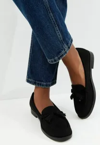 Слипоны с аппликацией в виде банта New Look, Black