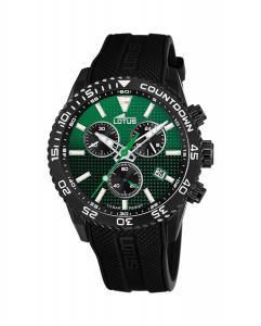 Мужские Часы 18672/B Цвет Лотоса Черные Каучуки LOTUS, черный