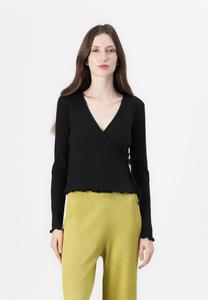 Топ Pieces PCKITTE VNECK WRAP , Black