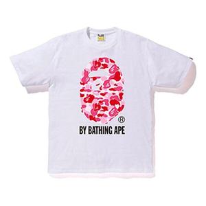 Футболка camo ape head logo t-shirt 'white pink' A Bathing Ape, белый