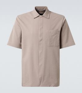 Рубашка из сирсакера Herno, серо-коричневый