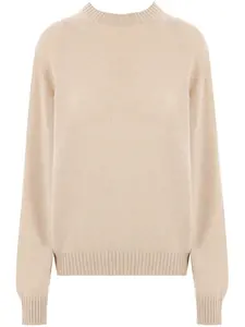 Кашемировый джемпер с круглым вырезом Loro Piana, нейтральный