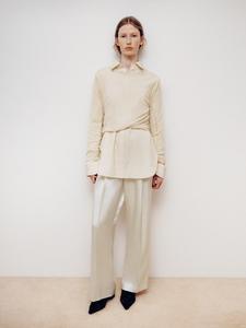 Удобные брюки из атласа с возможностью заправки Miesrohe, цвет Ivr[003]