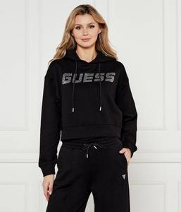Джемпер со стразами примулы Cropped fit Guess Active, черный