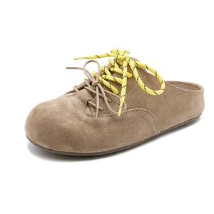 VAEL Женские домашние тапочки с закрытым носком верблюжьего цвета на резиновой подошве, бесшумные, устойчивые к запахам, износу, скольжению и с антибактериальными свойствами