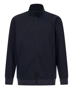 Толстовка с воротником-поло от B tech, изготовленная из смесовой шерсти. Boggi Milano, синий