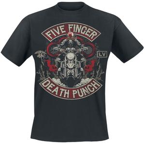 Футболка Five Finger Death Punch Biker Skully, черный