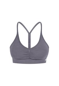 Спортивный бюстгальтер сплошной значок среза Smilodox, серый