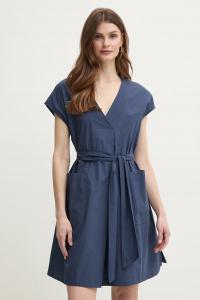 Платье из хлопка Weekend Max Mara, темно-синий