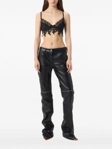 Blumarine топ с кружевом, черный