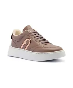 Кроссовки Furla Sport из кожи на шнуровке Furla, бежевый