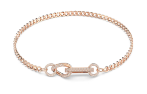 Колье Dextera, украшенное кристаллами Swarovski, розовое золото