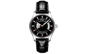 MIDO Часы Automatic Mechanical Movement Men's Watch Watch 40mm Black Dial Stainless Steel Watch Case Cowhide Strap, Black