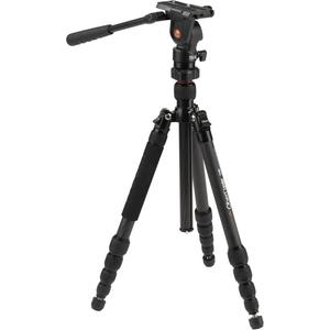 5-секционный штатив Oben Lander CT-3565 из углеродного волокна и видеоголовка TVH-108