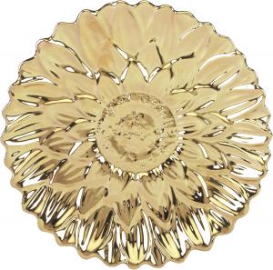 Certified International Gold Coast Sunflower 3-D салатная/десертная тарелка 21,5 см, набор 4 шт, мультиколор