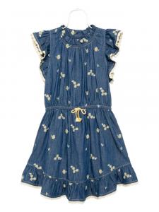 ZIMMERMANN Kids Lucky джинсовое платье, синий