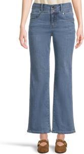 Женские джинсы Kennedy Petite с высокой талией и двойным поясом, прямые, 30 дюймов Liverpool Los Angeles, Ocean Current