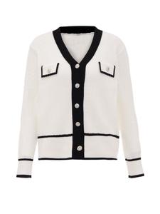 Женский кардиган в белом и черном цветах faina