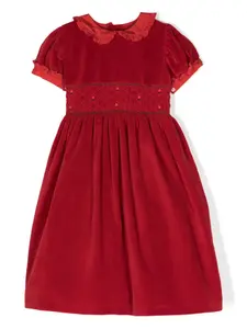 Платье с цветочной вышивкой Siola, красный