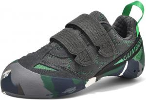 Скалолазные ботинки ZHENSI для детей, мужчин и женщин, для начинающих, для боулдеринга, кроссовки для занятий в спортзале, серый