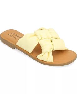 Женские плетеные сандалии Kianna Flat Journee Collection, желтый