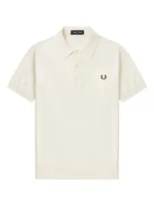 Рубашка поло с вышивкой Fred Perry, нейтральный