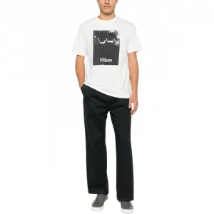 Футболка с принтом EMPORIO ARMANI, белый