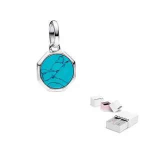 Pandora 925 Sterling Silver подвески-шармы для женщин сине-зеленые
