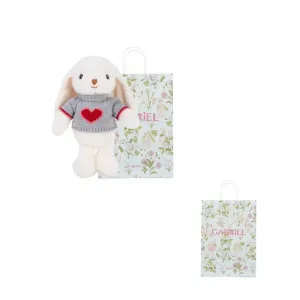 GABRIEL Свитер с сердцем Кролик Белый Маленькие кролики Плюшевые куклы Высота 15CM/25CM