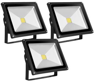 Greenmigo 3x 50 Вт прожектор холодный белый черный алюминиевый корпус IP65 водонепроницаемый светодиодный светильник настенный светильник прожектор заливающее освещение светодиодный садовый светильник уличный стальной, серебро