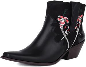 Женские западные ботинки MRKEWUNEY, 72 Black