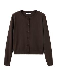 MANGO Кардиган 'REGALO' вязаный, цвет шоколад