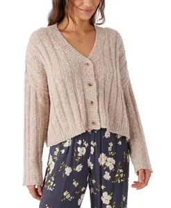 Кардиган с V-образным вырезом и резинкой Ferris для подростков O'Neill, коричневый/бежевый