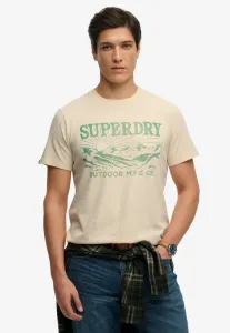 Футболка в стиле ретро с принтом на тему активного отдыха на природе Superdry & Co, Oatmeal Beige