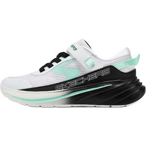 Легкие, амортизирующие, износостойкие, низкие детские кроссовки для повседневной жизни Skechers Kids, белый/зеленый/черный