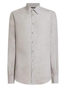 Dolce & Gabbana льняная рубашка, серый