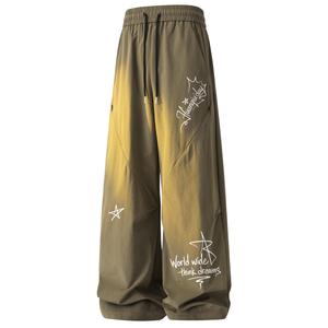 Брюки Casual Unisex тонкие широкие HUANQIU, coffee